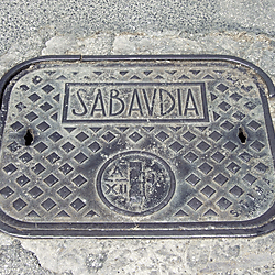 Manhole cover, Sabaudia, Italy