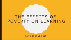 The Effects of Poverty on Learning