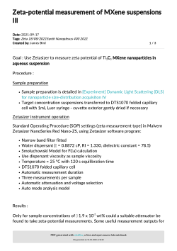 Zeta-potential measurement of MXene suspensions III