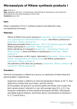 Microanalysis of MXene synthesis products I