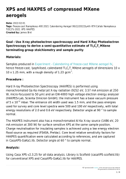 XPS and HAXPES of compressed MXene aerogels
