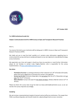 UK Reproducibility Network (UKRN) Open and Transparent Research Practices Survey