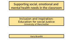 Supporting social, emotional and mental health needs in the classroom