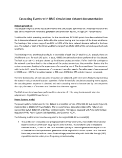 Power System Cascading Events Dataset - Modified IEEE 39 Bus Network
