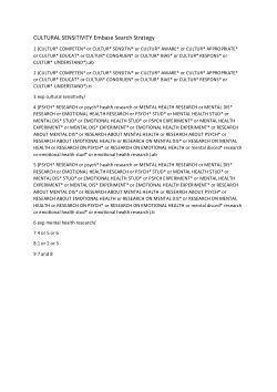 Supplementary information for manuscript: 'Culturally sensitive mental health research: A scoping review'
