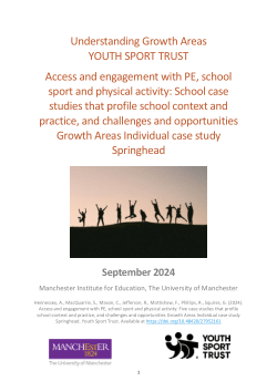 Growth Areas Individual case study Springhead