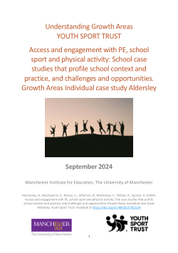 Growth Areas Individual case study Aldersley