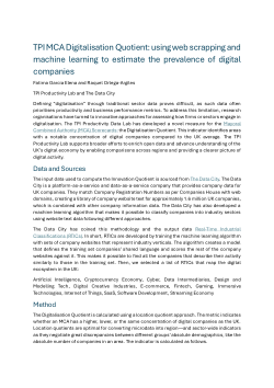 TPI MCA Digitalisation and Innovation Indicators