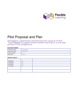 Flexible Learning Grant Proposal & Application