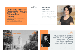 <b>Cultivating inclusive classrooms through philosophical enquiry</b>