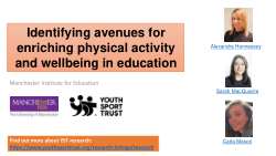 <b>Identifying avenues for enriching physical activity and wellbeing in education</b>