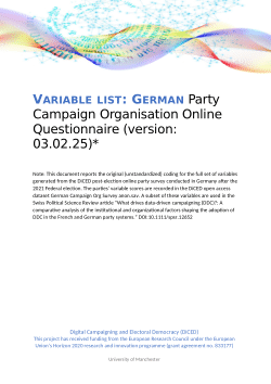 German party campaign survey 2021