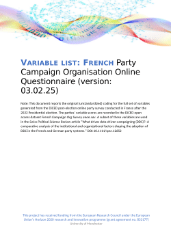 French Party Campaign Survey 22-23