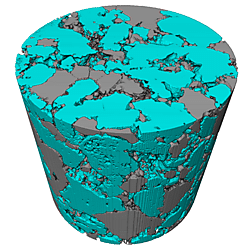 X-ray computed micro-tomography (XCT) 3D reconstructions of Icelandic gabbro nodules