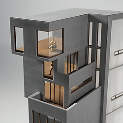 Utopian Community Estate Corner Section Model