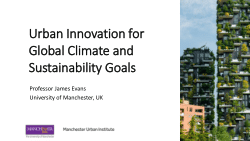 Urban Innovation for Global Climate and Sustainability Goals