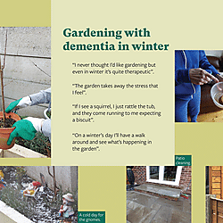 Exhibition posters on Gardening and Dementia for the ESRC Festival of Social Science Manchester 2024