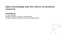 Open knowledge and the ethics of sensitive research