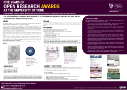 Five Years of the Open Research Awards at the University of York