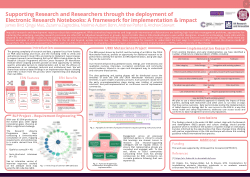 Supporting Research and Researchers through the deployment of Digital Notebooks: A framework for implementation and impact
