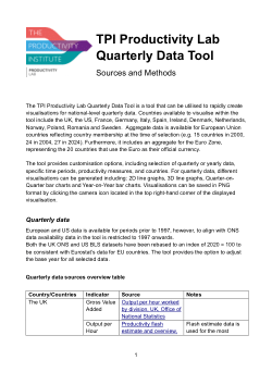 TPI Quarterly Productivity Data Tool