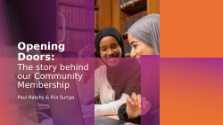 Opening Doors: The story behind our Community Membership