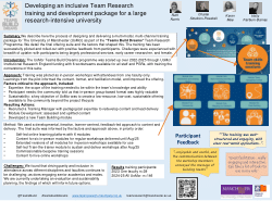 Developing an inclusive Team Research training and development package for a large research-intensive university