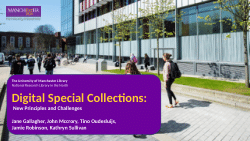 Digital Special Collections: New Principles and Challenges