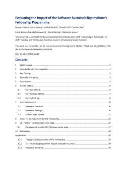 Evaluating the impact of the Software Sustainability Institute's fellowship programme