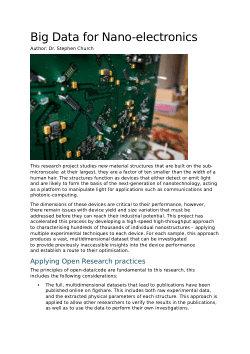 Big Data for Nano-electronics