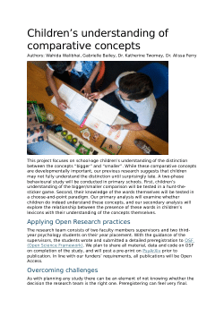 Children’s understanding of comparative concepts