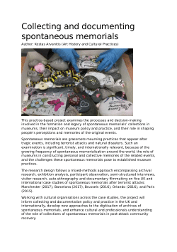Collecting and documenting spontaneous memorials