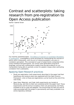 Contrast and scatterplots: taking research from pre-registration to Open Access publication