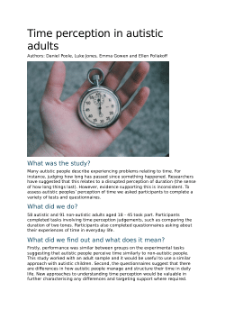 Time perception in autistic adults