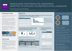 <b>Redesigning Postgraduate Assessment: Adapting to Evolving Higher Education Landscape</b>