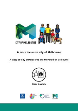 A more inclusive City of Melbourne: Easy English version