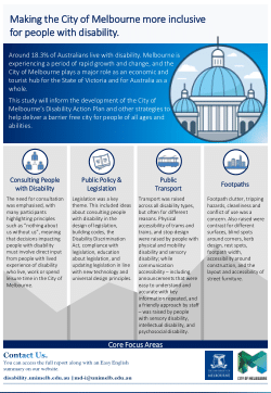 Making the City of Melbourne more inclusive for people with disability: info-graphic and executive summary