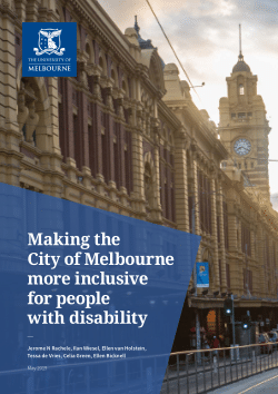 Making the City of Melbourne more inclusive for people with disability