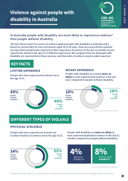 Violence against people with disability in Australia -  Fact Sheet No. 1