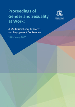 Proceedings of Gender and Sexuality at Work: A Multidisciplinary Research and Engagement Conference 2020