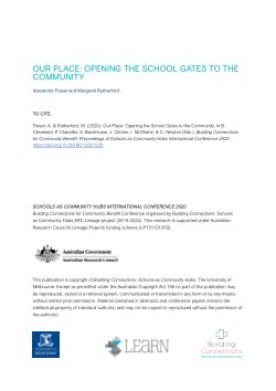 Our Place: Opening the School Gates to the Community