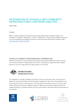 Integration of Schools and Community Infrastructure: A Network Analysis