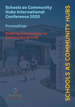 Building Connections for Community Benefit. Proceedings of the Schools as Community Hubs International Conference 2020