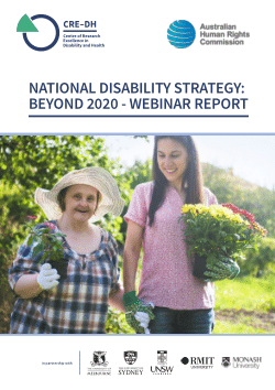 National Disability Strategy: Beyond 2020 Webinar Report