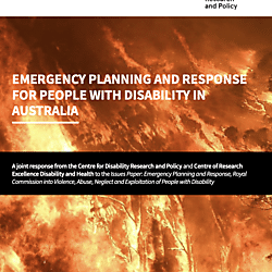 Submission to the Disability Royal Commission on Emergency Planning and Disaster Preparedness