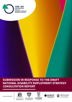 Submission to the Department of Social Services on the National Disability Employment Strategy Consultation Paper