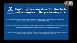 Exploring the ecosystem of online tools and pedagogies in the performing arts.