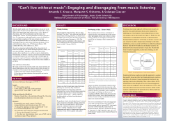 “Can’t live without music”: Engaging and disengaging from music listening