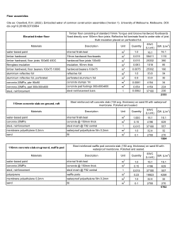 Embodied water of common construction assemblies