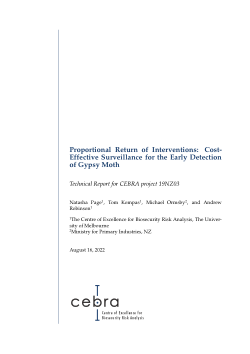 Proportional Return of Interventions: Cost- Effective Surveillance for the Early Detection of Gypsy Moth